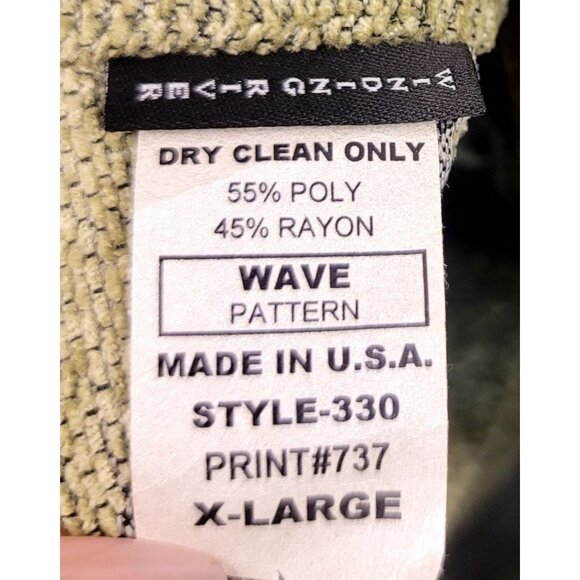 Winding River Womens Tapestry Wave Pattern Boho Artsy 90's  Jacket XL Sage USA - Picture 6 of 11